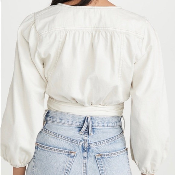 NWT Creme Free People Sophie Wrap Jacket/Top Size XS - Picture 2 of 5